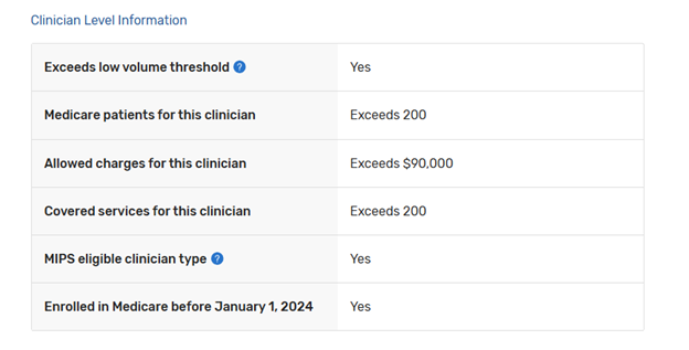 Clinician Level Information