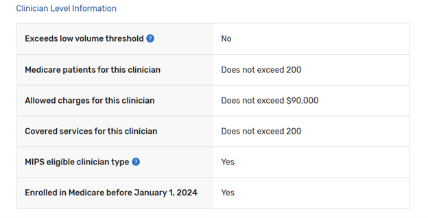 Clinician Level Information